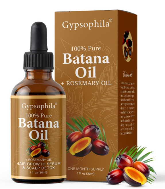 Gypsophila Batana Oil with Rosemary Oil 1 fl oz bottle and box