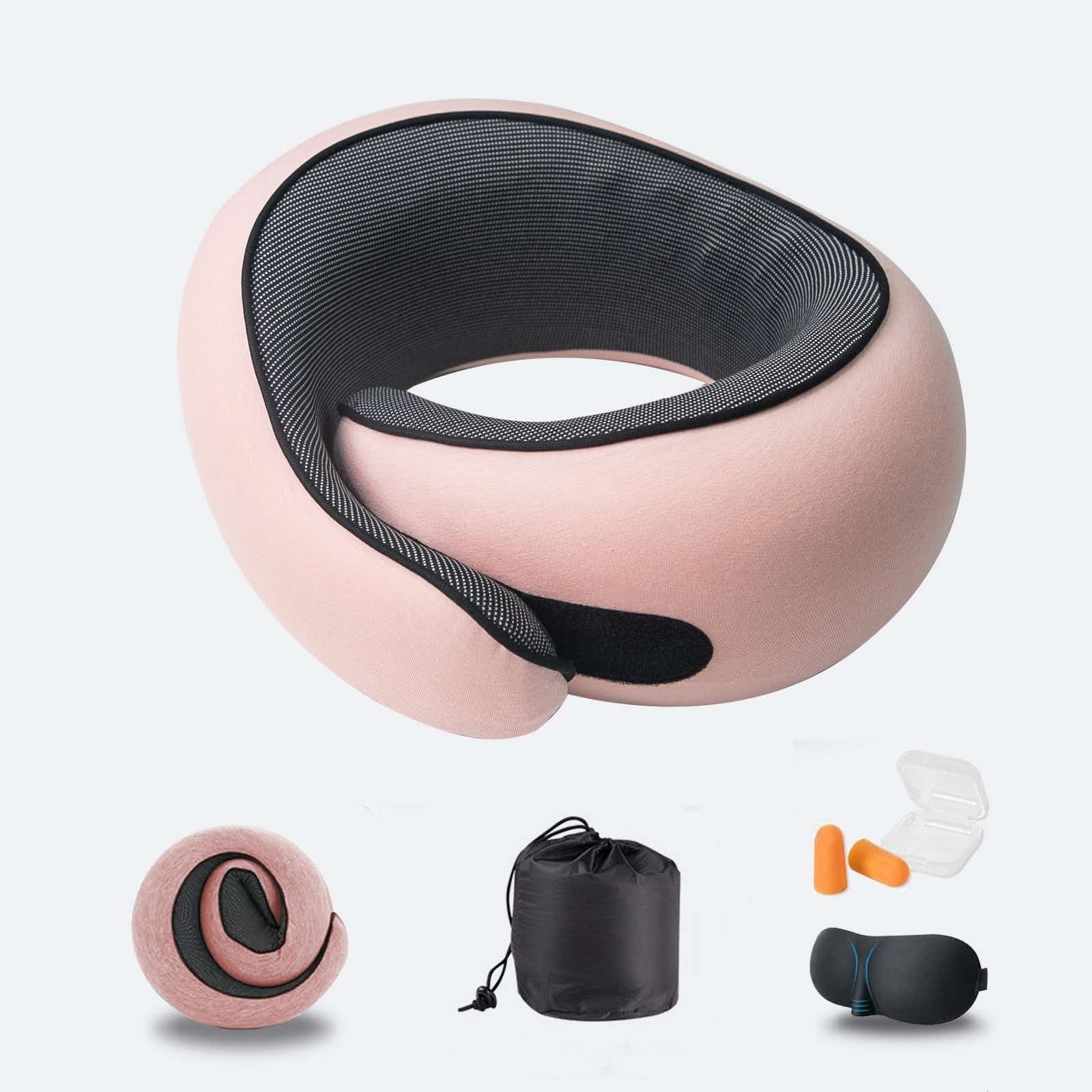 Blush Pink CarryNook CloudRest travel pillow